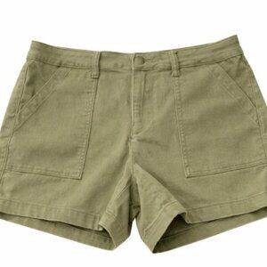 80s 90s Tailormade Women's 14 Light Olive Casual Shorts Cargo-style 4" Inseam